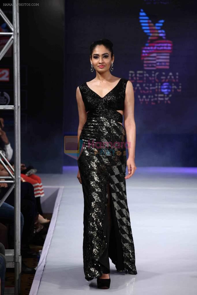 Model walks for designer AD Singh at Bengal Fashion Week day 2 on 22nd